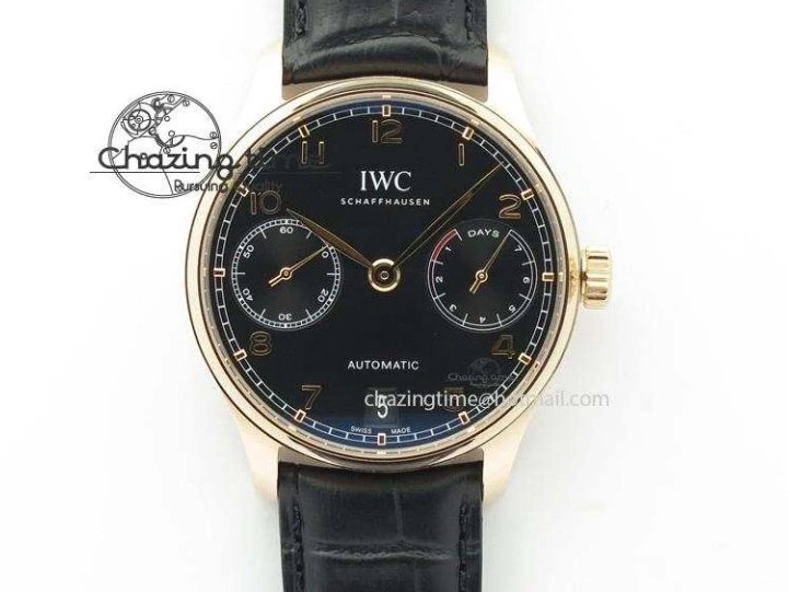 MIROTIME 0111 Cozy Portuguese Tourbillon IW5463 SS ZF Best Edition White Dial Blue Hands on Blue Leather Strap 7172